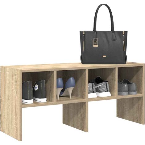 Schuhregal Stapelbar Sonoma-Eiche 89,5x30x40 cm