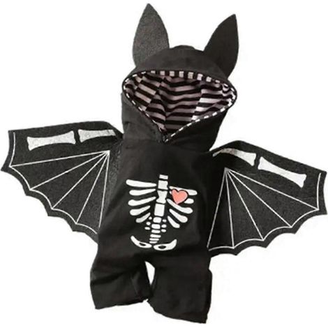 Déguisements de chauve-souris pour chiens, costumes d'Halloween pour animaux de compagnie, chauve-souris pour chiens de petite, moyenne et grande taille (S). (1/4)
