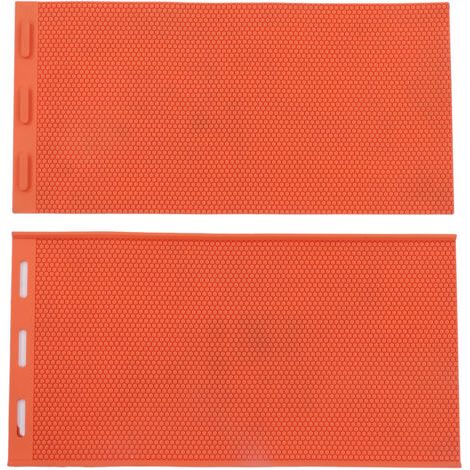 pièces 5.4mm feuille de presse de cire d'abeille moule fond de teint pliable en Silicone moule de cire d'abeille pour l'apiculture Orange (1/5)