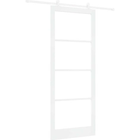 Maison Exclusive - Schiebetür ORKDAL Weiß 93 x 232 cm Massivholz
