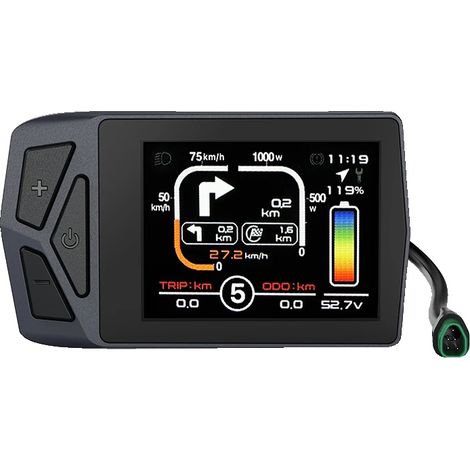Pantalla para bicicleta eléctrica, pantalla TFT de 4 pulgadas, diseño resistente al agua, EKD01 (protocolo CAN). (1/2)