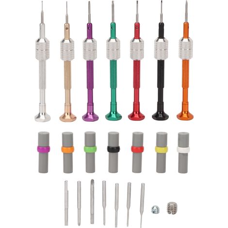 Kit Tournevis Horloger Professionnel en Acier Inoxydable avec Lames de Rechange (1/5)