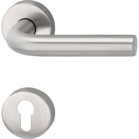 MARCHESI Drückergarnitur HORIZONT - auf Rosette PZ, 38 - 45, Edelstahl matt (1/4)
