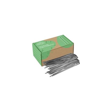 Agrafes pour toile de paillage – Lot de 100 pièces en acier galvanisé, résistantes à la corrosion, idéales pour jardinage et agronomie (1/4)