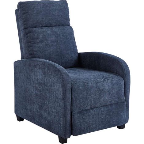 Domo Mea Poltrona Polly Reclinabile Velluto Blu - 80x66x95 cm (1/5)