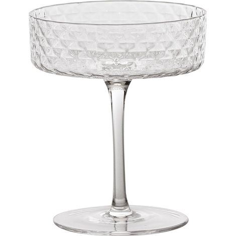 Coppa - Set 4pz Calice 25 cl Bicchiere da Cocktail e Vini Aromatici, Vetro, Design Elegante - Zafferano Made in Italy
