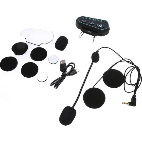 Casque moto Bluetooth 5.0 avec kit main libre, étanche, réduction du bruit pour musique et GPS en moto ou vélo