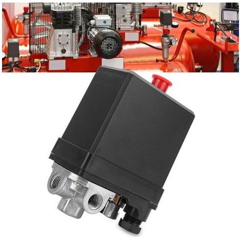 Sjlerst – Pressostat G1/4' pour compresseur d'air – 380V triphasé – 125 PSI – Interface G1/4' – Durée de vie 500 millions de cycles (1/5)