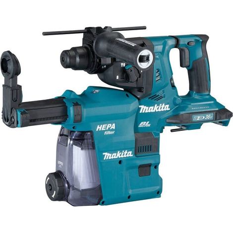 Martello perforatore combinato 36V (2x18V) SDS-Plus (Solo corpo macchina) con sistema di aspirazione DX09 - MAKITA DHR281ZW