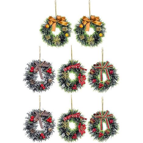 Guirlande de Noël Mini Couronne Décoration Intérieure pour Enfants 32 Pièces (1/5)