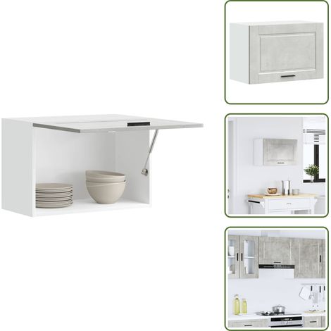 Küchen-Hängeschrank Porto Betongrau Holzwerkstoff - Küchen-Wandschrank - Küchen-Wandschränke - Wandschrank Küche - Küchenschrank (1/5)