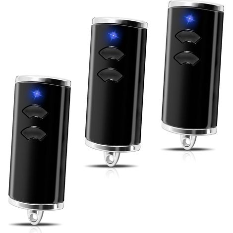 Lot de 3 télécommandes 868 MHz compatibles avec émetteur manuel HSE2 868-BS pour porte de garage, ouvre-boîte de rechange BiSecur avec LED bleue, compatible avec HSE4 HS4 HS5 (noir) (1/5)