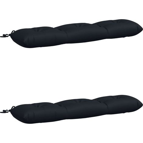 Coussins de banc 2 pièces VIANEN 100 % polyester Bleu foncé vidaXL (1/4)