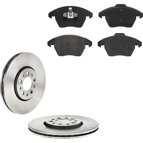 KIT FRENI ANTERIORI compatibile con SEAT IBIZA IV SC (6J1,6P5) - DISCHI + PASTIGLIE OEM: P 85 148 , P 85 075 , P 85 041 / 16882 , 17058 , 16880 /SOSTITUZIONE DIRETTA/BASSA POLVERE/SILENZIOSO