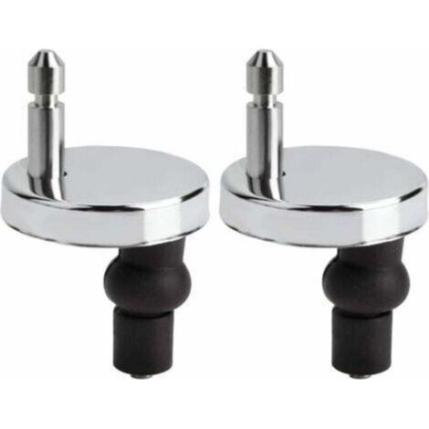 Lot de fixation abattant wc universels pour abattant de WC-Compatible avec la plupart des sièges de WC standards avec système d'abaissement automatique-Facile à installer (1/4)