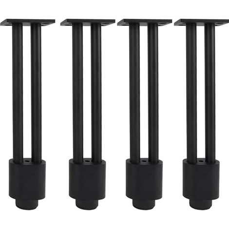 4 Pieds De Meuble,Pieds De Table Réglables,Jambes Imperméables Sofa,Sens Design,Alliage D'aluminium Solide,Stable Et Sûr,Jambes Durables Salle De Bains,Noir/Or,600KG Porteur.,Noir,30cm (1/5)