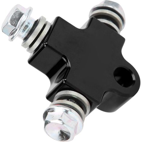 Raccord en T 3 voies pour tuyau d'air en acier universel, modification moto et quad, noir (1/5)
