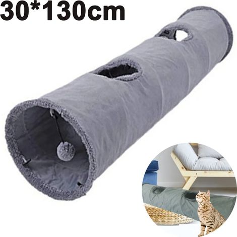 Katzentunnel Katzenspielzeug Faltbarer Spieltunnel Rascheltunnel für alle Katzen und Kleintiere(Stil 2)