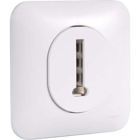 enchufe schneider-electric oval t-connector 8 contactos fijación tornillos