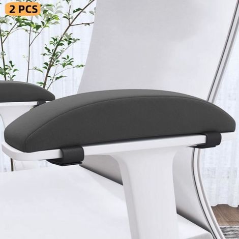 Coussinets d\'accoudoir Couvre Accoudoirs ergonomiques En forme d’arc 2PCS Noir pour chaise Coussin de coude Soulagement