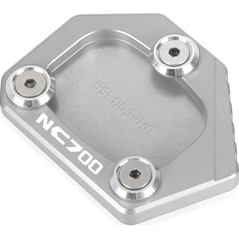 (Argent) Compatible avec les modèles HONDA NC700S/X, NC750S/X, NC700 et NC700X (2012, 2013, 2014) : béquille latérale, extension et support. Maxpower (1/4)