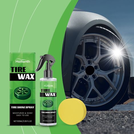 Autoreifen-Polierspray-Set – 100 ml x 1 + Schwamm x 1 -- DTEKGAZ (1/5)