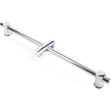 Barre de douche réglable en acier inoxydable 66 cm Support Mural Support De Pomme De Douche Support Variable (1/5)