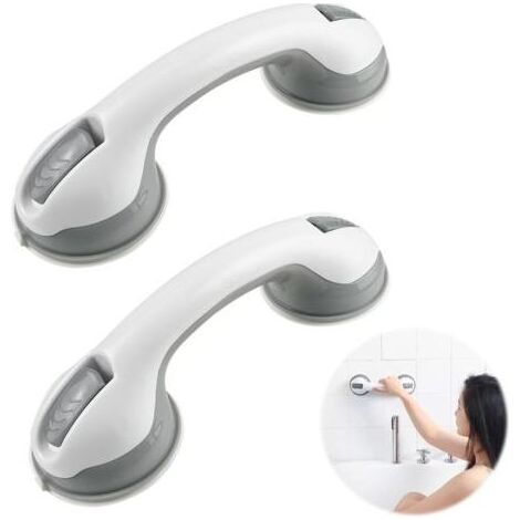 2 PCS Poignée Ventouse Baie Vitrée, Barre de Douche Ventouse, Barre de Maintien Douche, Main Courante Imperméable et Antidérapante, Adapté Aux Personnes Handicapées, âgées et Blessées (1/5)
