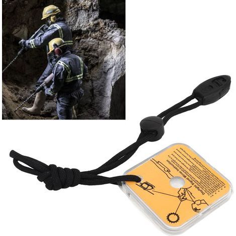 Miroir de signalisation extérieur avec sifflet Miroir réfléchissant de survie multifonctionnel avec cordon pour activités de plein air,DUBUNS (1/5)