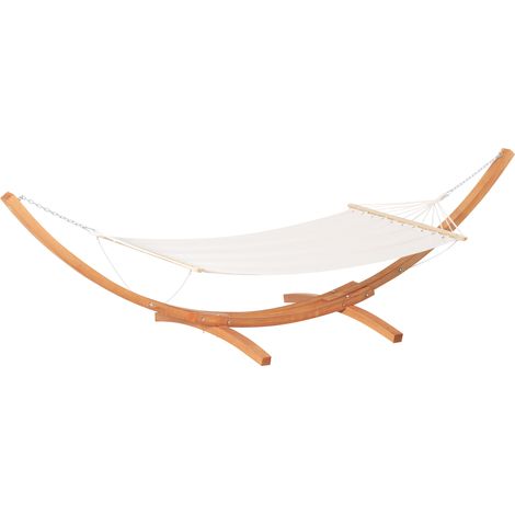 Outsunny Amaca con Supporto in Legno di Pioppo e Cotone per Giardino