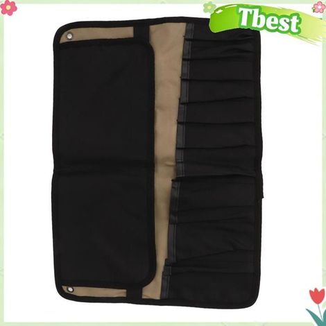 Tbest Sac à outils moto portable, rouleau multifonction, 10 poches, toile Oxford résistante (1/5)