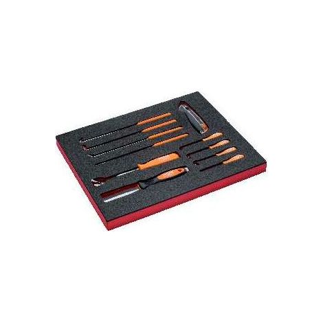 Bahco Fit&Go 2/3 Schaumstoffeinlage Messer-/Ahlen-/Hakensatz - 11-tlg. (1/5)