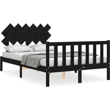 Maison Exclusive - Estructura cama de matrimonio con cabecero mad