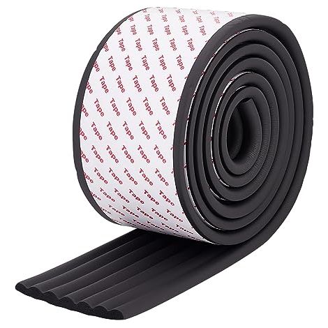 2m Bande d'échelle Souple Noir Bande d'échelle pour Lits superposés avec adhésif Fort Couvre-échelle pour Lits superposés 81mm de Large pour protège-Coins de Pieds d'escaliers