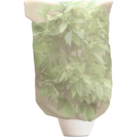 Couvertures végétales antigel, couvertures d'hiver pour temps froid, couverture pour arbustes avec cordon de serrage, tissu antigel réutilisable(60x80cm) (1/5)