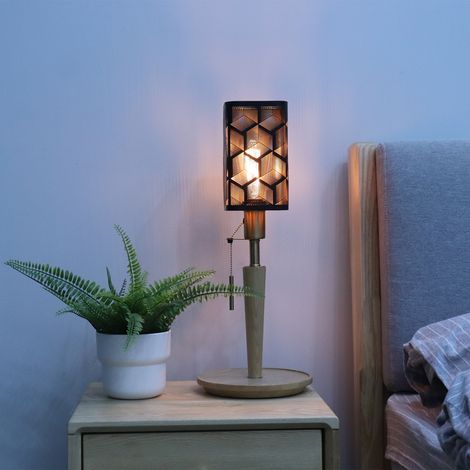 Abat-jour moderne en fer forgé sculpté, abat-jour cylindrique carré en métal, abat-jour pour lampe de table E27/E26 (1/5)