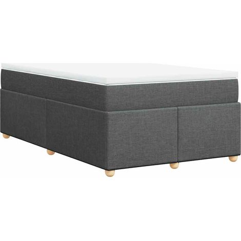 Maison Exclusive - Cama box spring con colchón tela gris oscuro 1 (1/5)