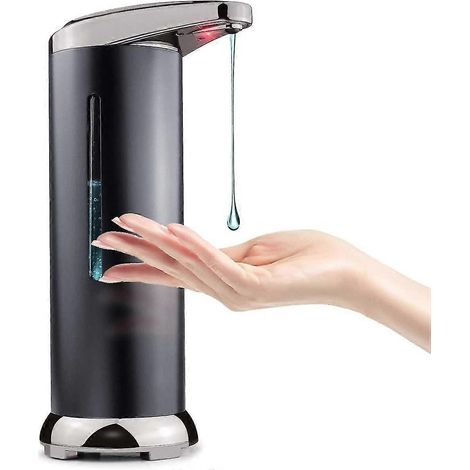 Distributeur de savon liquide moussant automatique sans contact, porte-savon en acier inoxydable à détection infrarouge, compatible avec les distributeurs, pour la maison. (1/5)