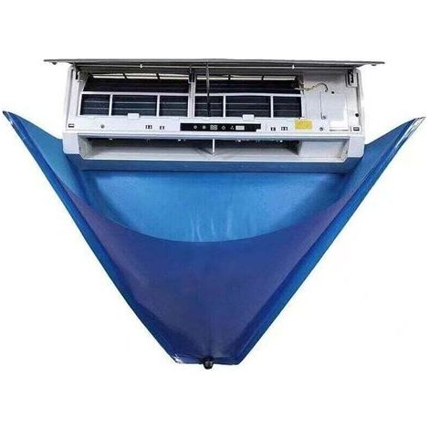 Lavage pour Climatiseur - Outil Nettoyage du Climatiseur - Kit Couverture Nettoyage Climatiseur Mural - Sac Nettoyage Étanche Climatisation Divisé avec Sortie Vidange (1/3)