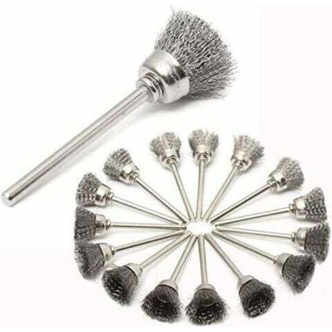 Brosse Métallique - Acier Inoxydable - Pour Outils Rotatifs - Nettoyage Polissage Dérouillage Ébavurage - 45 Pièces (1/5)