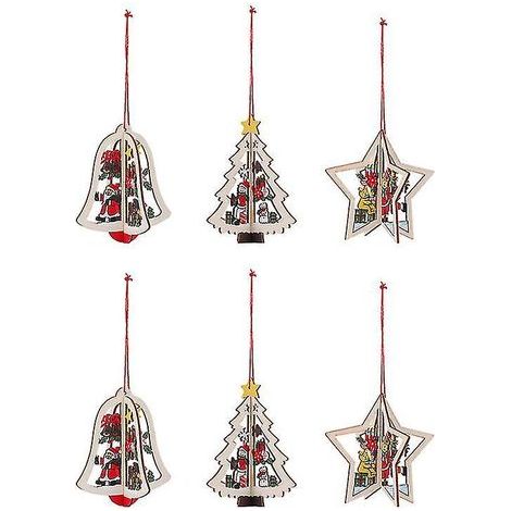 Lot de 6 pendentifs sur le thème de Noël (1/3)