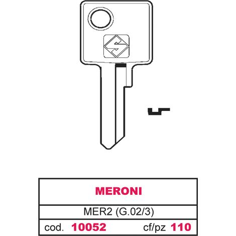Silca CHIAVE ASC MER2 (G.VAC 3) MERONI 100.00 pz