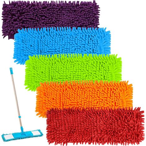 5 Pièces Mop Remplacement en Microfibre, Tapis de Vadrouille (1/5)