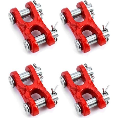Lot de 4 maillons intermédiaires de réparation à Double Chape pour chaîne de Transport de Camion de 9,5 mm, capacité de 3 kg (1/5)