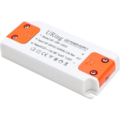 Transformateur Driver 1-18W Alimentation 230V à 12V, DC Sans Scintillement Ni Bruit, Basse Tension Pour G4 MR16 GU5.3 Halogène (1/5)