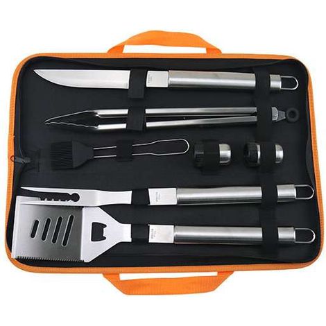 Attrezzi Acciaio Inox Per Barbecue In Set Da 8 Pezzi