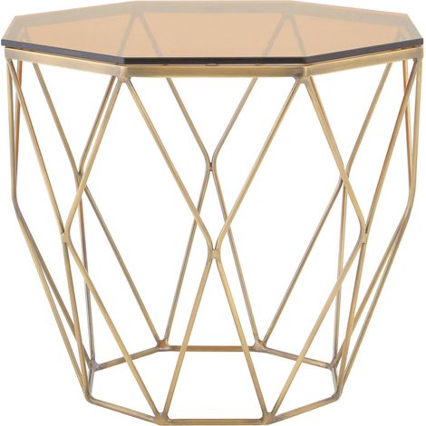Interiors by Premier Stunning End Table With Brushed Bronze Base, Versatile Sitting Room Side Table, Practical Lounge Room Table (1/5)
