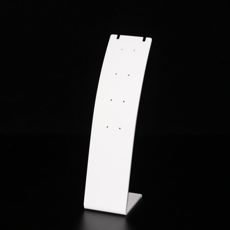 BRAVIX 6 pièces support de collier en plastique 7,3 pouces de hauteur support de boucle d'oreille, présentoir pendentif en forme de L blanc, mini porte-bijoux, vitrine de bijoux