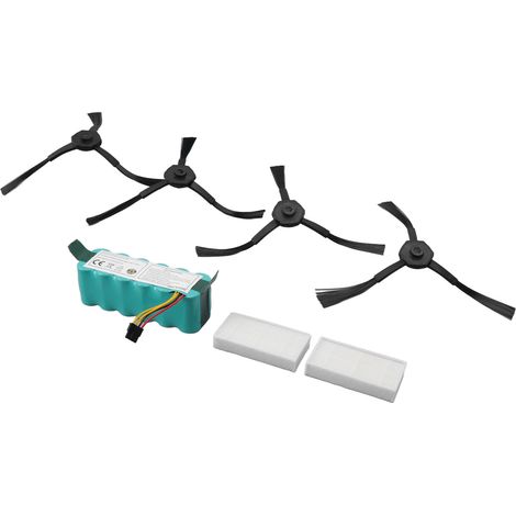 Brosse latérale et filtre pour balai électrique 3500 mAh, accessoire écologique pour balai électrique, compatible avec les piles CR120, CR121 et CR540. (1/5)