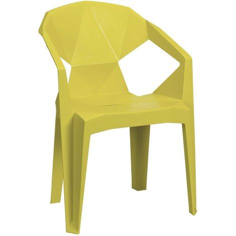 Chaise Freya - Polypropylène - Usage intérieur et extérieur - vert olive - Lot de 4 - Maxiburo (1/4)